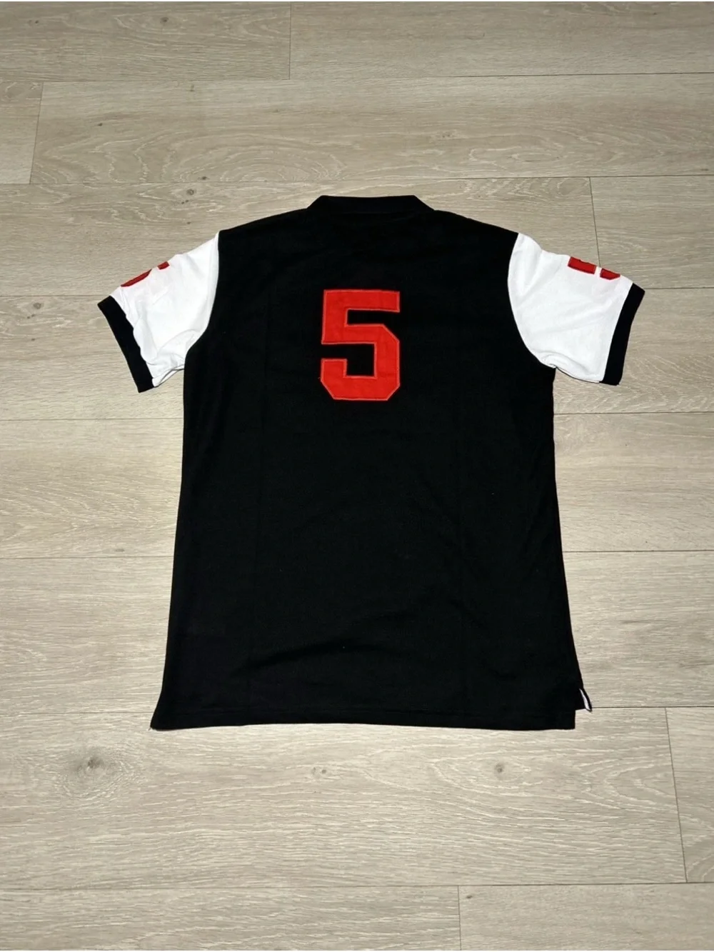 Polo Ralph Lauren Black, White & Red Tokyo Crest Polo